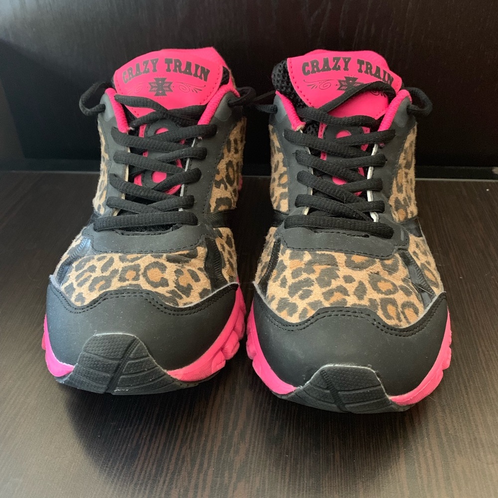 Cheetah print tennis shoes